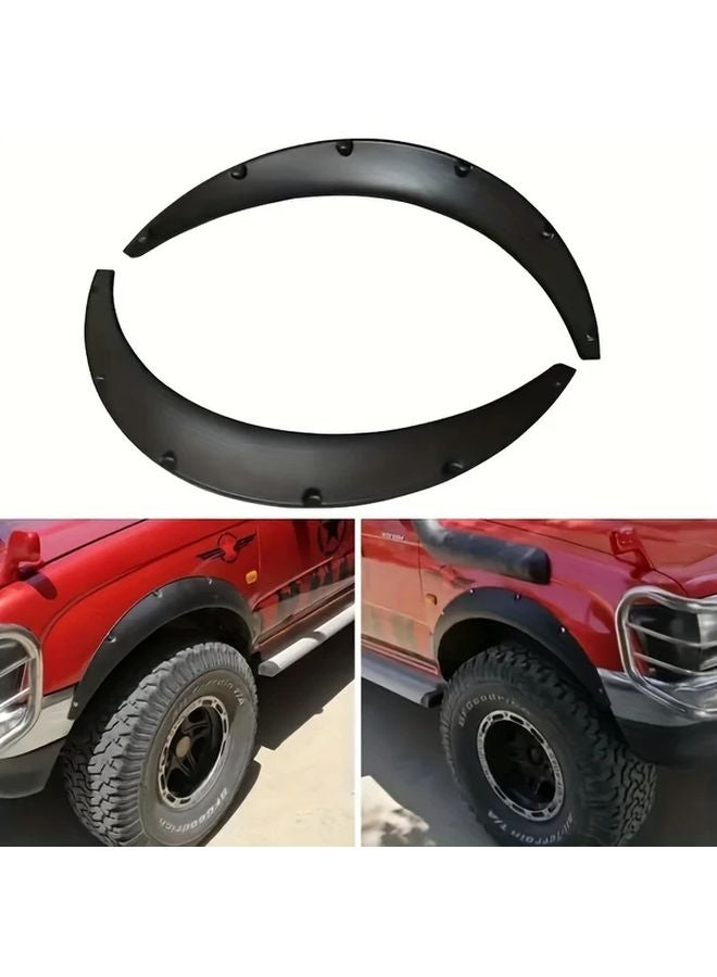 4pcs Car Wheel Arch Covers Black Durable Plastic Polished Surface Protection - Image 4